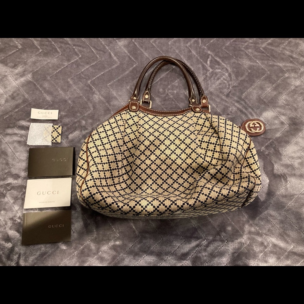 Gucci Sukey Tote in Diamanté Canvas
